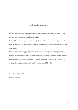 Acknowledgements