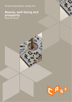 Beauty, well-being and prosperity