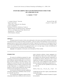 study regarding the nano-heterogeneous structure of a ternary glass