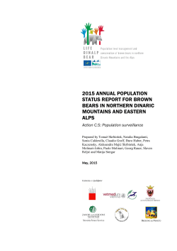 2015 annual population status report for brown bears in northern