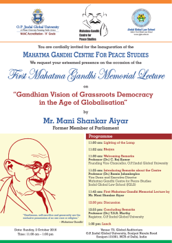 mahatma gandhi centre for peace studies
