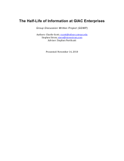 The Half-Life of Information at GIAC Enterprises