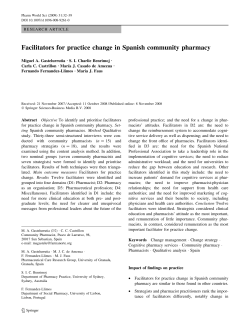 Facilitators for practice change in Spanish community