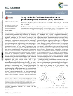 Study of the E&ndash;Z stilbene isomerisation in perchlorotriphenyl