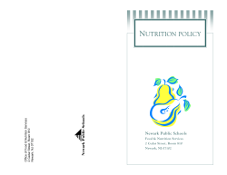 nutrition policy - Newark Public Schools