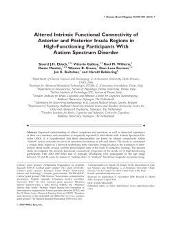 Altered intrinsic functional connectivity of anterior and posterior