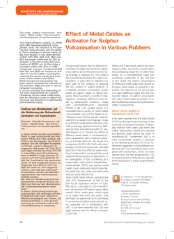 Effect of Metal Oxides as Activator for Sulphur Vulcanisation in