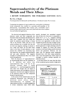 Metals and Their Alloys - Johnson Matthey Technology Review