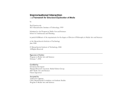 Improvisational Interaction :: a Framework for