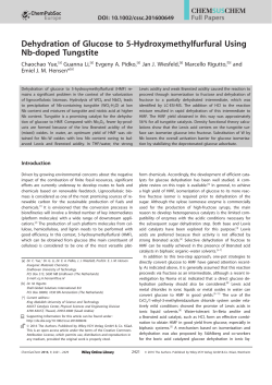 Dehydration of Glucose to 5‐Hydroxymethylfurfural Using Nb‐doped