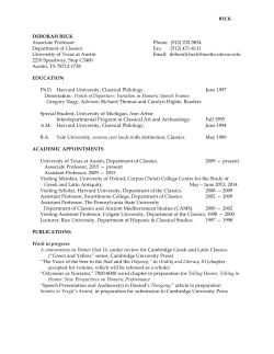 Curriculum Vitae - UT College of Liberal Arts