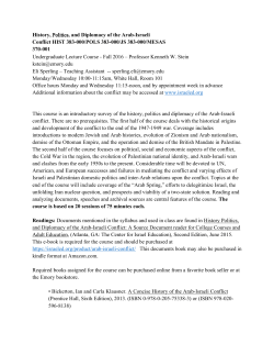 Arab-Israeli Conflict Course Syllabus