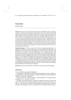 Fetal Pain