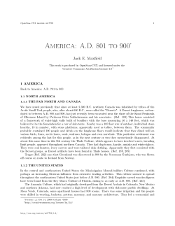 America: AD 801 to 900