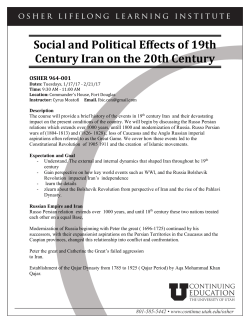 Social and Political Effects of 19th Century Iran on the 20th Century