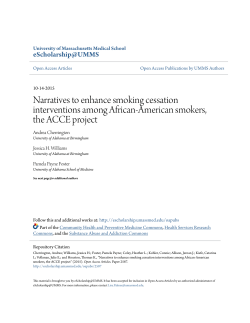 Narratives to enhance smoking cessation interventions among
