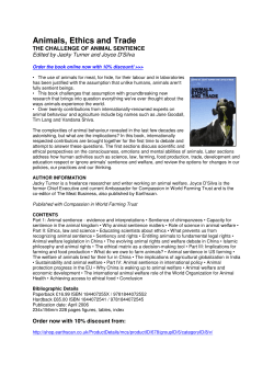 Animals, Ethics and Trade - Compassion in World Farming