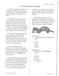 10: The Mongoose Problem