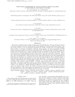 STRUCTURAL PROPERTIES OF ULTRA