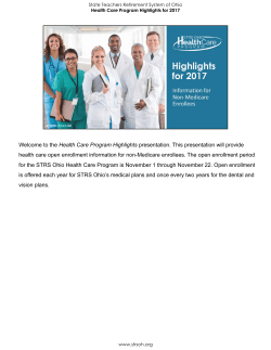 the Health Care Program Highlights presentation. This