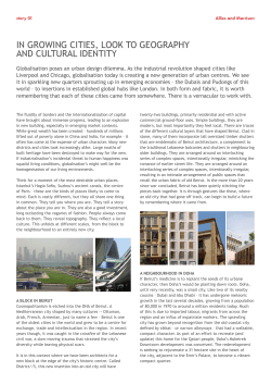 in growing cities, look to geography and cultural identity