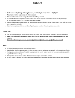 Catering Menu - Mott Community College