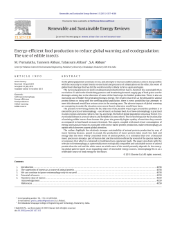 The use of edible insects - doc-developpement