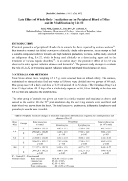 Late effect of whole-body irradiation on the peripheral blood of mice