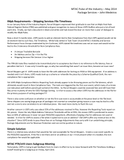 PSA Report 2014 - Parcel Shippers Association