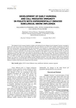 development of early humoral and cell