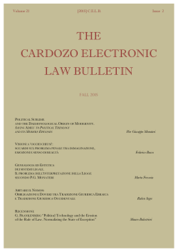 THE CARDOZO ELECTRONIC LAW BULLETIN