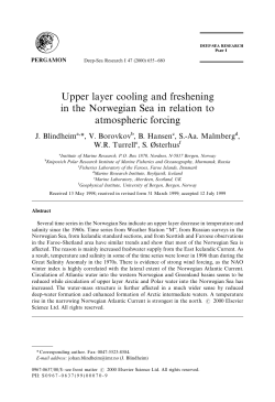Upper layer cooling and freshening in the Norwegian Sea