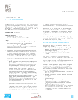 Grade 7-8: History Canadian Confederation
