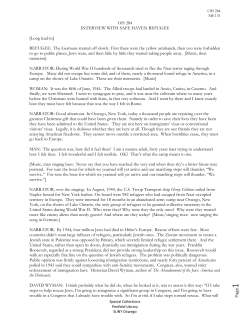 OH 284 INTERVIEW WITH SAFE HAVEN REFUGEE
