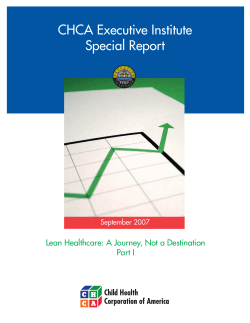 CHCA Executive Institute Special Report