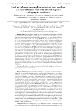 Land use influence on eutrophication-related water