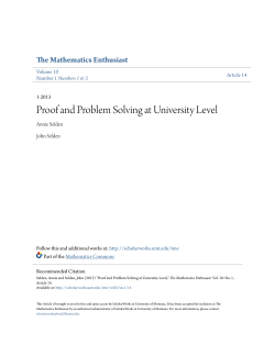 Proof and Problem Solving at University Level