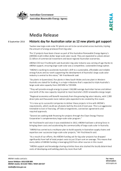 Historic day for Australian solar as 12 new plants get support