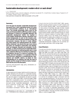 Sustainable development: modern elixir or sack dress?