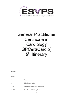General Practitioner Certificate in Cardiology GPCert(Cardio) 5th