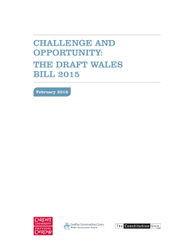 Challenge and Opportunity: The Draft Wales Bill