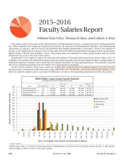 2015&ndash;2016 Faculty Salaries Report