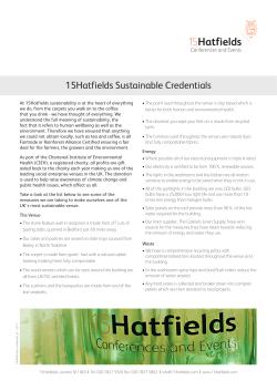 15Hatfields Sustainable Credentials