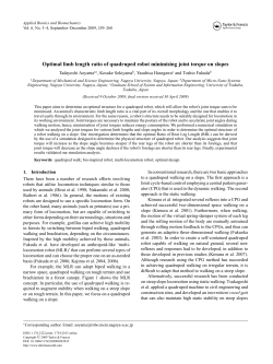 Optimal limb length ratio of quadruped robot minimising