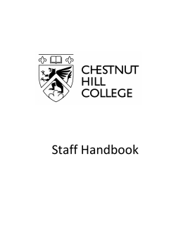 Staff Handbook - Chestnut Hill College