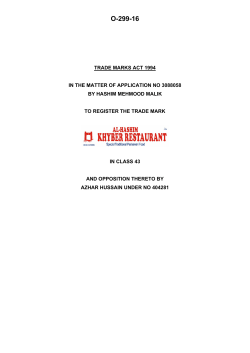 Trade mark inter partes decision (O/299/16)