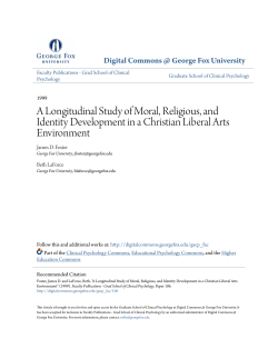 A Longitudinal Study of Moral, Religious, and Identity Development