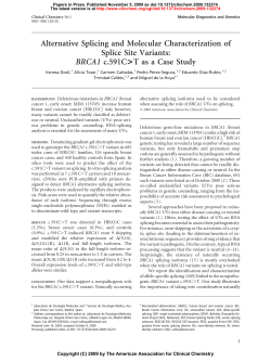BRCA1 c.591C>T as a Case Study