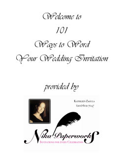101 Ways to Word Your Wedding Invitation