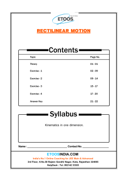 Contents Syllabus